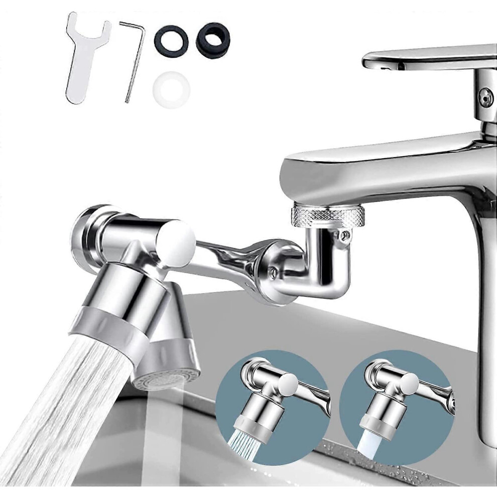 (As show, One size) 1080 Degree Aerator (FM20/22/24) Swivel Faucet, Rotating Faucet Nozzle, Aerator Splash Filter Faucet, 2 Modes Adjustable Extension