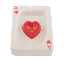 (As show, One size) Modern Poker Ceramic Cigarette Ashtray