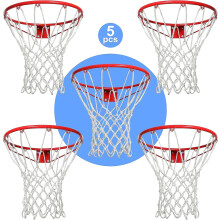 (As show, One size) 10 Piece Of Basketball Net Outdoor, Professional Heavy Duty Basketball Net Replacement,all Weather Anti Whip, Suitable For Outdoor Standard 12 Loops B