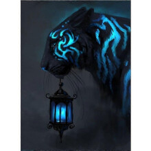 (11.8x15.7 inch, One size) 5d Full Round Diamond Painting Tiger Diy Diamond Embroidery Animal Cross Stitch Wall Stickers Home Decoration