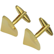 (As show, One size) Stainless Steel Men Cuff Link CUFFLINKS Shirt Set Toad Gold