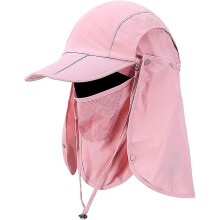(As show, One size) Sun Cap, Fishing Hats, Upf 55+ Protection Caps With Face Mask Neck Flap