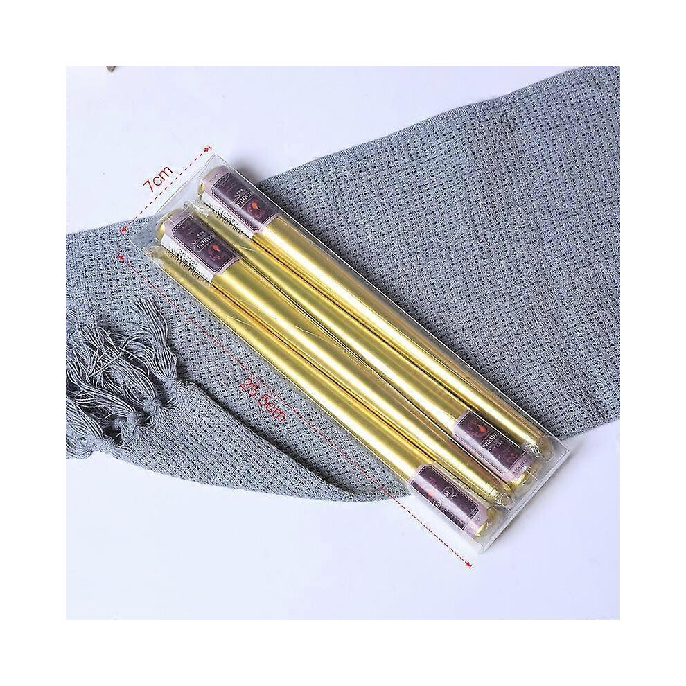 (As show, One size) Wedding banquet straight rod colorful smokeless long rod candle western wedding party long branch shape dress up candle