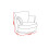 Sofas and More Large Swivel Round Cuddle Chair Fabric (Grey) 3