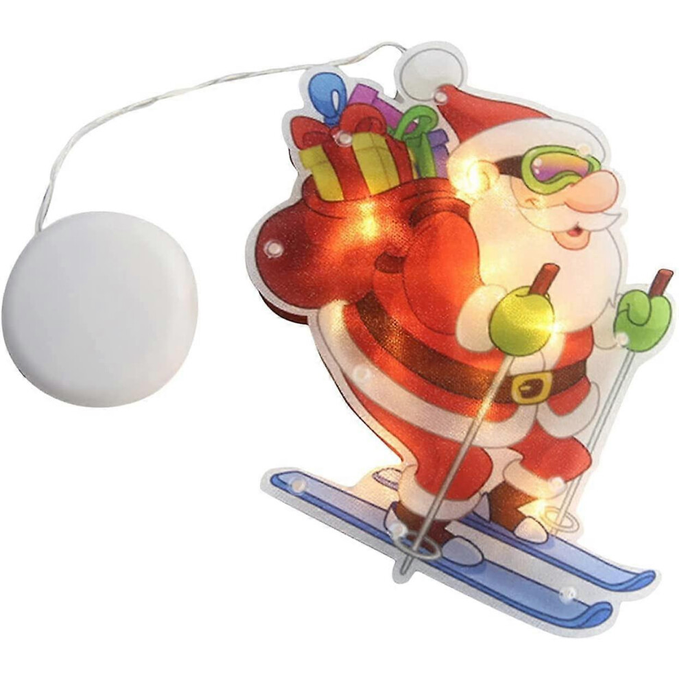 (As show, One size) LED Suction Cup Santa Claus Lamp, String Light Christmas Window-Christmas Decoration Lights