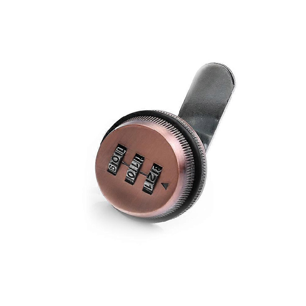 (As Show, One Size) 30Mm Closet Drawer Code Combination Lock Mailbox Without Key Antique Red