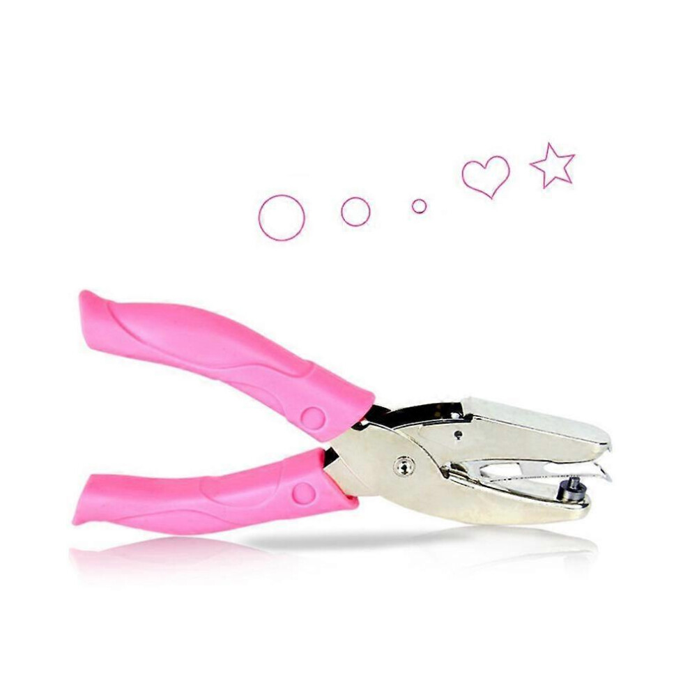 (As show, One size) Punch Puncher,(large round hole 6mm)Handheld Hole Punch, Metal Paper Puncher, Single Hole Punch Handheld, Handheld Single Paper Plier With Soft Grip F