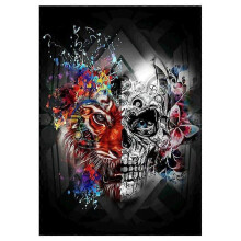 (11.8x15.7 inch, One size) 5d Diy Diamond Painting Beijing Opera Face Cross Stitch Diamond Painting Pattern Full Round Rhinestone Home Decoration