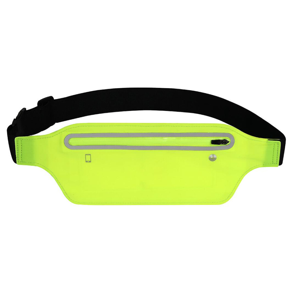 (As show, One size) 33x13 Cm Fanny Packs Ultra-thin Workout Waist Bag Outdoor Sports Waist Pack For Jogging Runnin Green