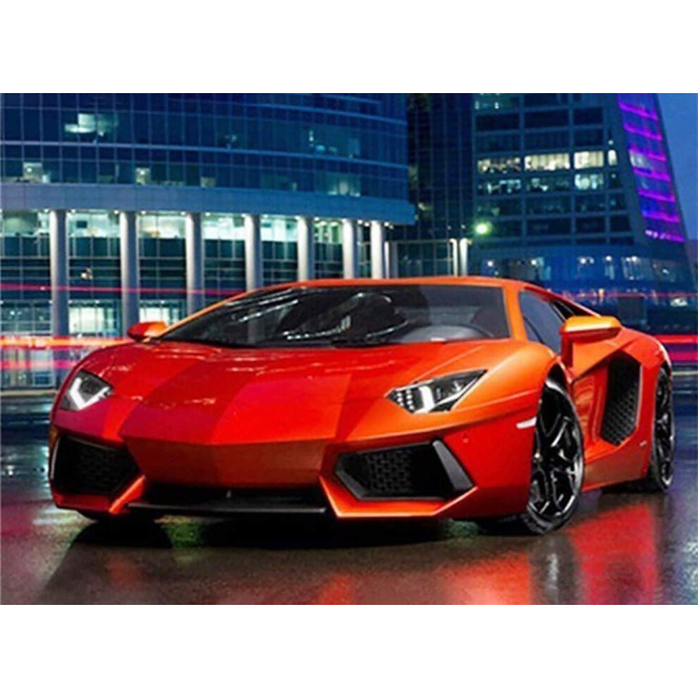(As show, One size) (30x30cm) 5d Diamond Painting Diy Sports Car Kits, Art Painting City Diamond Embroidery Cross Stitch Kits Round Rhinestone Resin P