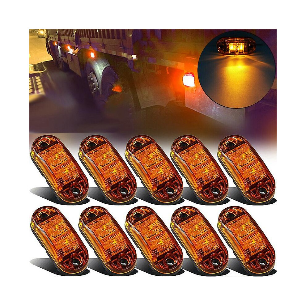 (As show, One size) 10 Pcs Led Clearance Light For Truck Trailer Side Indicator Marker Light - Waterproof And Super Bright Trailer Light Rear Tail Lig