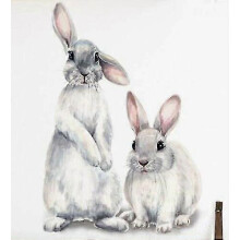 (11.8x15.7inch, One size) New 5d Diy Diamond Painting Bunny Rabbits Needlework Cross Stitch Mosaic Full Drill Diamond Embroidery Decor