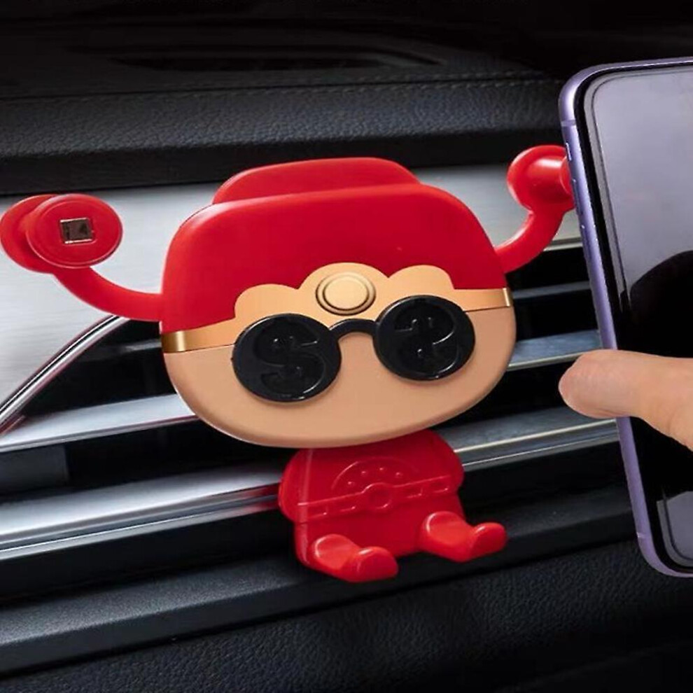 (As show, One size) Car Phone Holder, Non-slip Mobile Phone Holder For Car Air Vents(red), Universal Smartphone Car Holder For Iphone/samsung/huawei