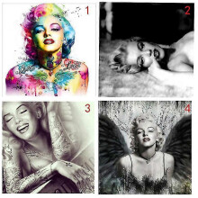 (1, One size) 5d Diy Diamond Painting Marilyn Monroe Embroidery Set Cross Stitch Crafts, Full Diamonds, Family Mural