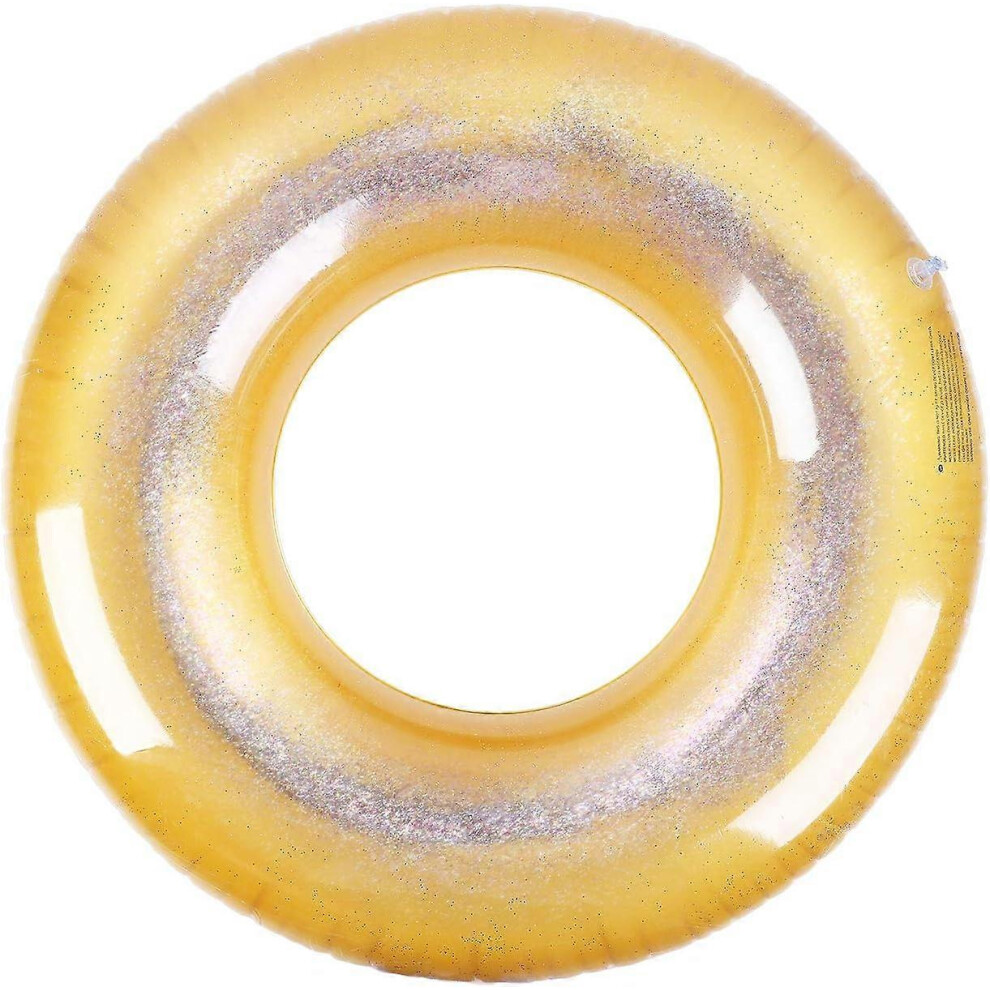 Photos - Pools Accessory Kikidex  Swim Rings with Glitter, Inflatable Pool Float Swimming Pool Float Tube Round Shaped Swimming Tube Water (As show, One size)