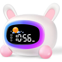 (As show, One size) Kids Alarm Clock Cute Ok To Wake Alarm Clock For Kids Sleep Training Clock With Night Light And Sleep Sound Machine For Toddlers Boys Girls Teens Bedr