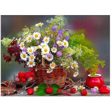 (11.8x15.7 inch, One size) Diy Diamond Painting Cross Stitch Kits Kitchen Fruit Full Round Diamond Embroidery Wedding Decoration Wall Sticker