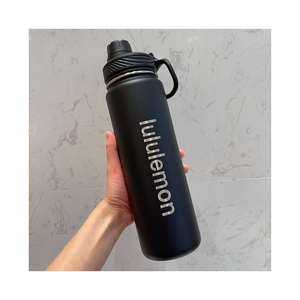 (Black, 24oz) Lululemon Back To Life Water Bottle Sport 24oz 710ml Insulated