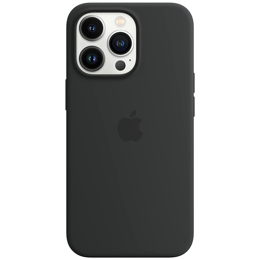 Apple Silicone Case With Magsafe For Apple Iphone 13 Pro - Midnight - Black