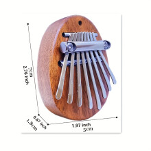 (8 Key Finger Piano) music box 8 Key Mini Kalimba High Quality Exquisite Finger Thumb Piano Marimba Musical Good Accessory Pendant Gift, Christmas