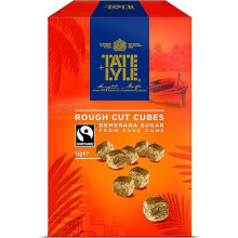 Tate & Lyle Fairtrade Demerara Rough Cut Sugar Cubes – 1 kg | Fairtrade Cane Sugar Cubes,