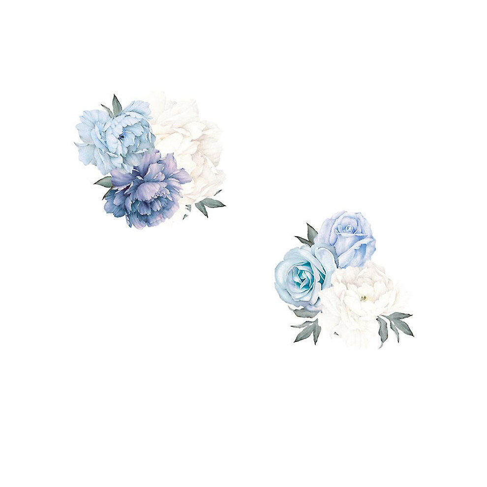 (As Show, One Size) Removable Flowers Wall Sticker, Peony Rose Wall Decals, Watercolor Peonies Wall Posters For Girls Bedroom Kikidex
