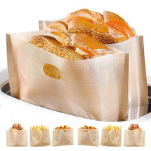 10 Bags Non-Stick Reusable Heat-Resistant Toaster Bags for Grilled Cheese Sandwiches