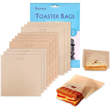 10 Toaster Bags Reusable Non Stick for Sandwiches Panini