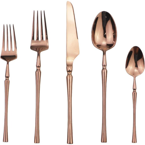 20 Piece Luxury Flatware Set Dishwasher Safe Service for 4 2