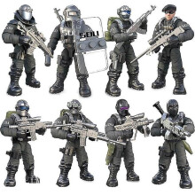 Ensemble de blocs de construction – Soldat des forces spéciales militaires pour enfants garçons