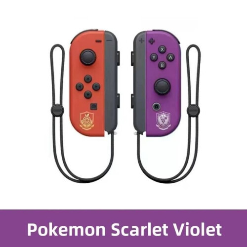 Scarlet Violet - Manette de jeu sans fil avec sangles pour Nintendo Switch, joystick, Bluetooth, OLED