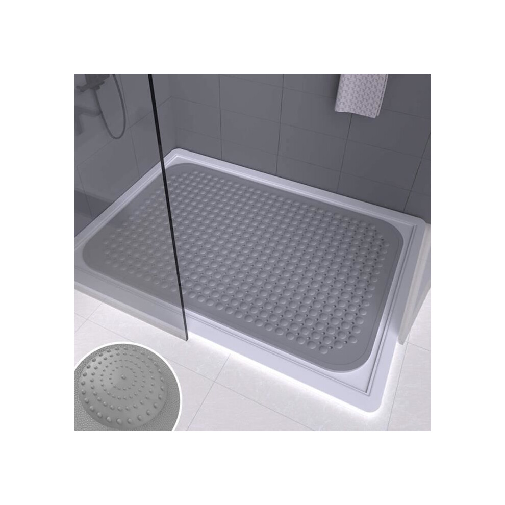 Tapis de douche rectangulaire, grand tapis de salle de bain antidérapant, tapis de sol pour toilettes, tapis de bain