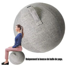 Housse de ballon de grossesse/gym Swiss Ball 65 cm, ballon de gym pour Pilates à domicile et au bureau - Gris 65 cm
