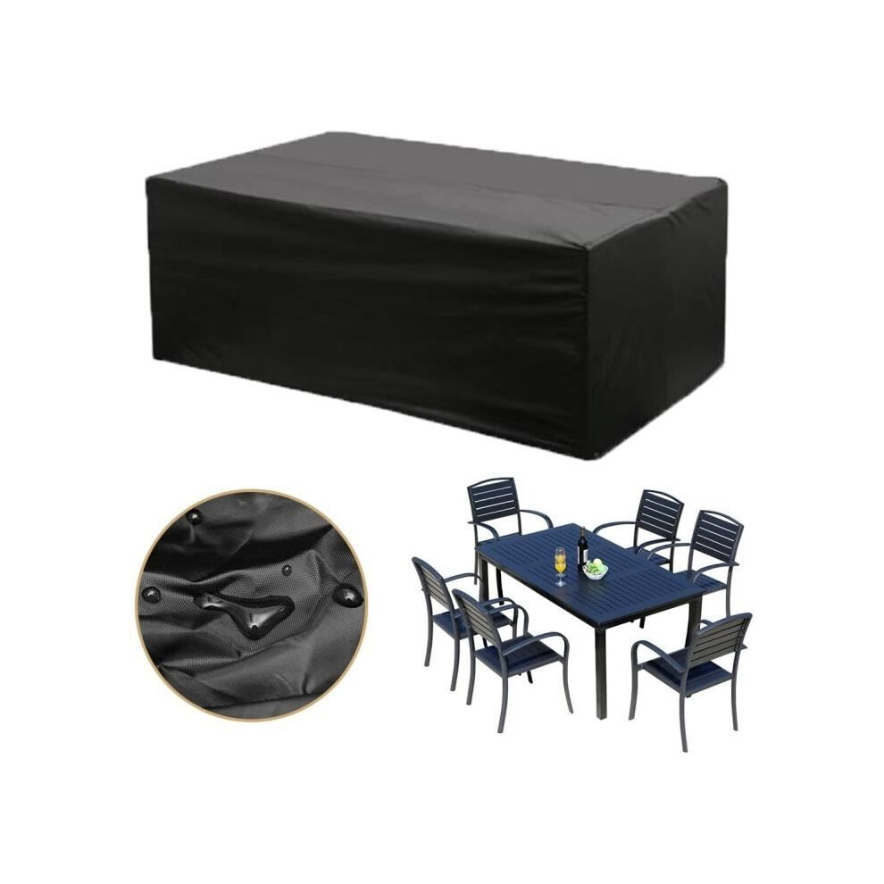 Housse de protection imperméable pour meubles de jardin, table et canapé, coupe-vent, imperméable et résistante aux UV (180 x 120 x 74 cm)