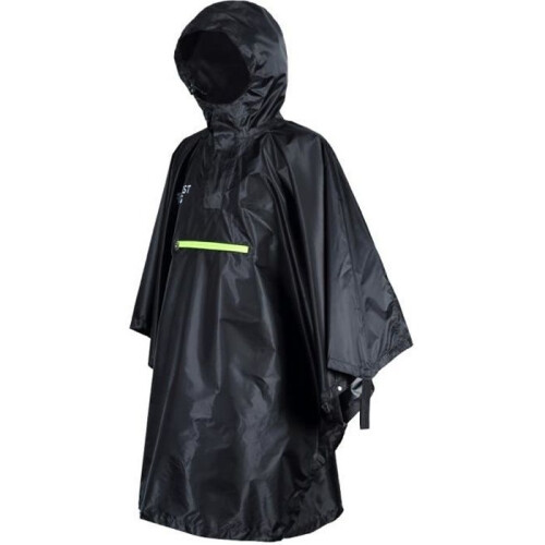Poncho de cyclisme imperméable avec bandes réfléchissantes noir - MARQUE - Modèle - Capuche - Léger - Compact