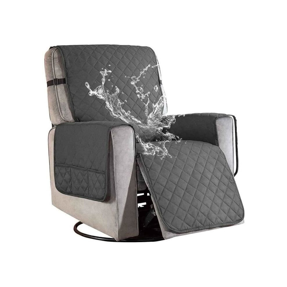 Housse de fauteuil relax imperméable, housse de protection matelassée, housse de canapé 1 place, antidérapante[108]