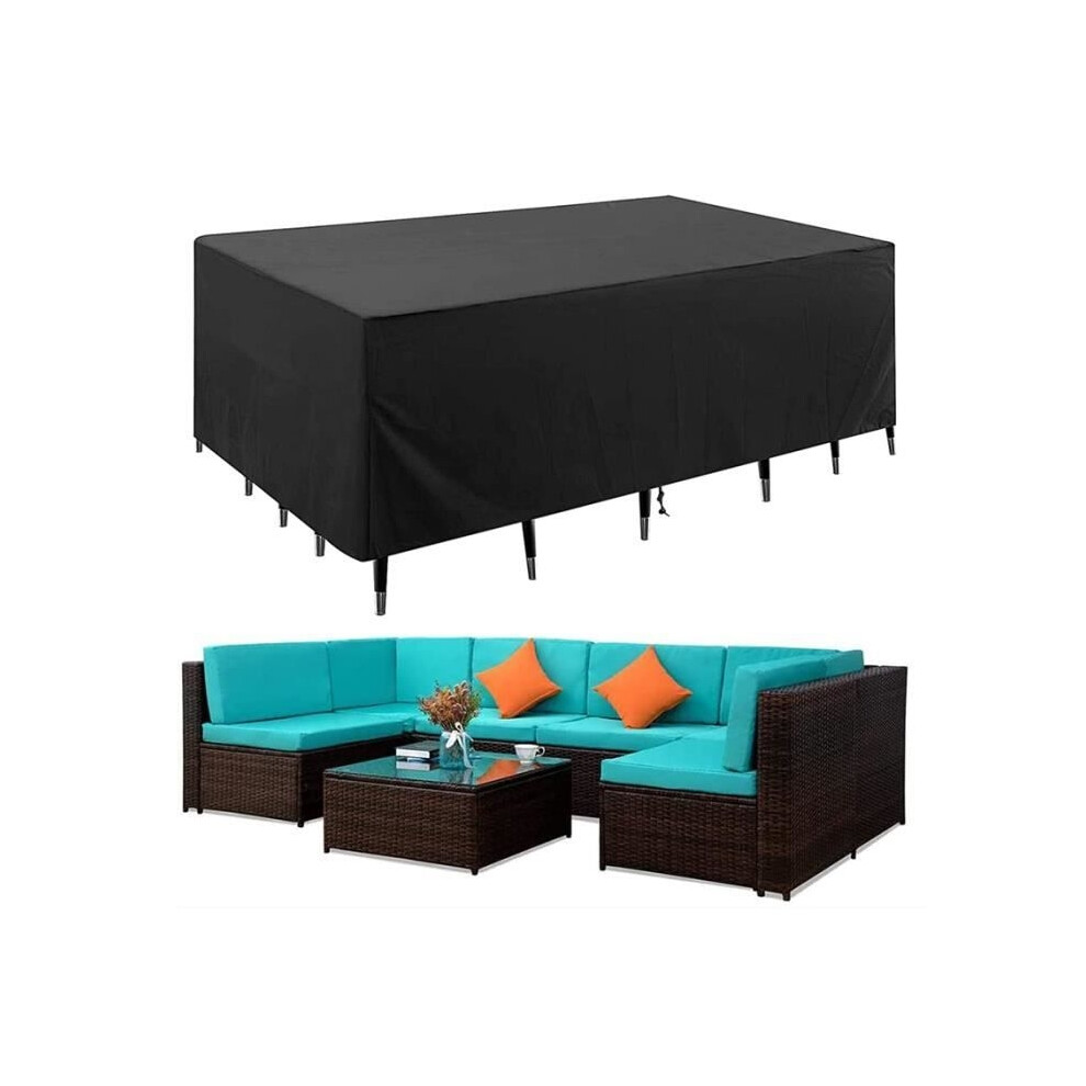 Housse de jardin - Imperméable - Noire - Protection tous temps - Anti-UV - Bâche en tissu