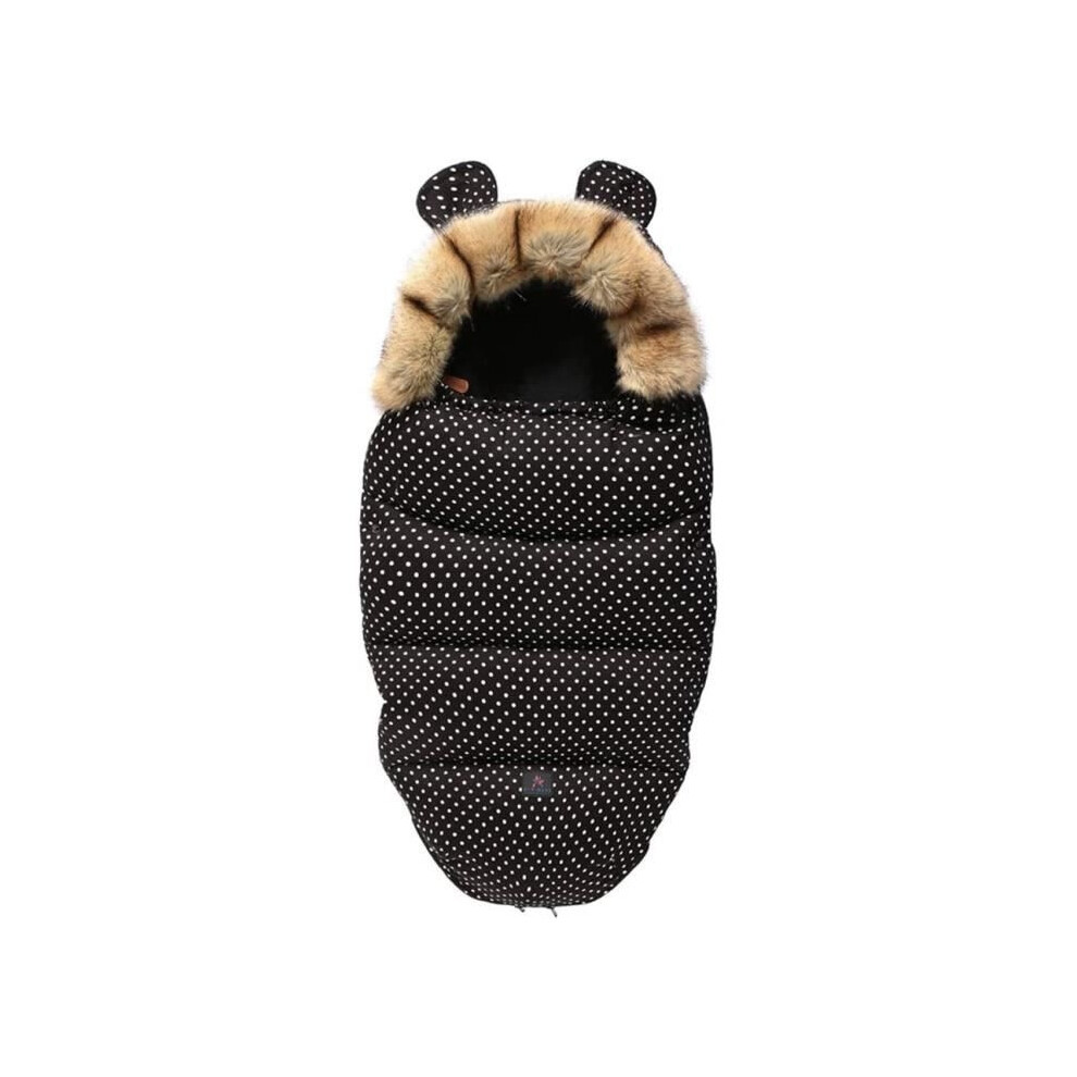 Chancelière universelle pour poussette, gigoteuse pour bébé, couverture d'emmaillotage chaude et imperméable pour l'hiver - Noir