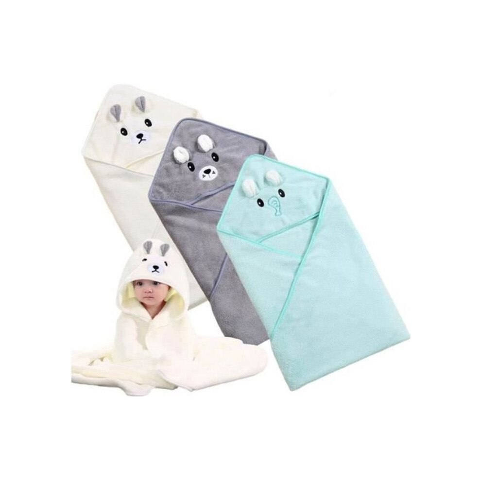 Serviette de bain pour bébé, bonnet de bain à capuche, lot de 3 serviettes de bain pour bébé de 80 x 80 cm pour le bain de bébé de 0 à 3 ans