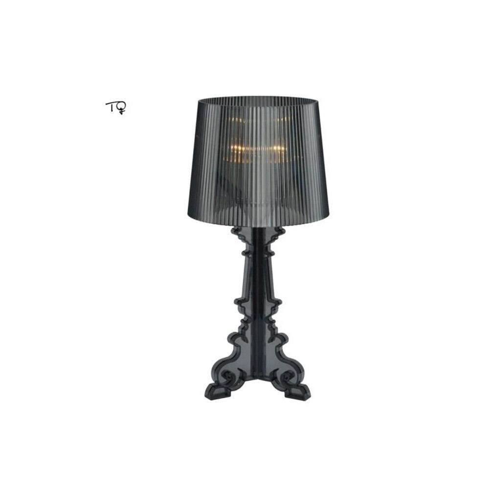 D24xh48cm - Prise EU - Lampe de table noire - Kartell Bourgie - Lampe de table LED acrylique E14, Design p