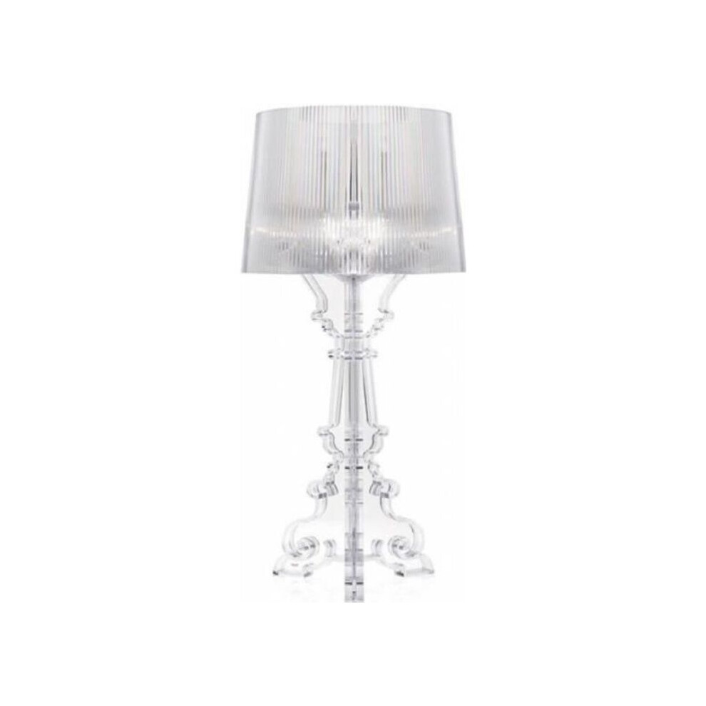 D24xh48cm - Prise UE - Lampe de table transparente - Kartell Bourgie - Lampe de table LED en acrylique E14, Design p