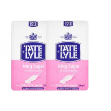 Tate & Lyle Icing Sugar - 3Kg (Pack of 2) | Ultra-Fine Powdered White Sugar with Maize Starch