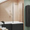 NES Home Nes Home Chrome 795 mm L-Shaped Hinged Bath Screen 2