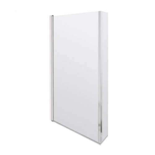 NES Home Nes Home Chrome 795 mm L-Shaped Hinged Bath Screen 2