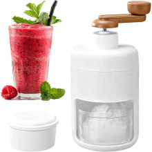 Manual Ice Shaver, Manual Shaved Ice Maker Machine, Premium Manual Shaved Ice Maker for Home with Hand Crank, Premium Portable Ice Crusher