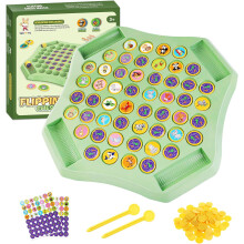 Animal Flip Matching Chess Board, Memory Chess Game for Kindergarten Gathering Activity, Animal Patterns Memory Flipping Chess