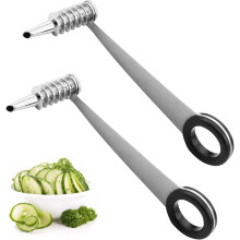 Stainless Steel Spiral Cutters, Stainless Steel Spirals Cutter for Veggies, 2Pcs Piranha Spirals Cutter, Handheld Potato Spirals Cutters
