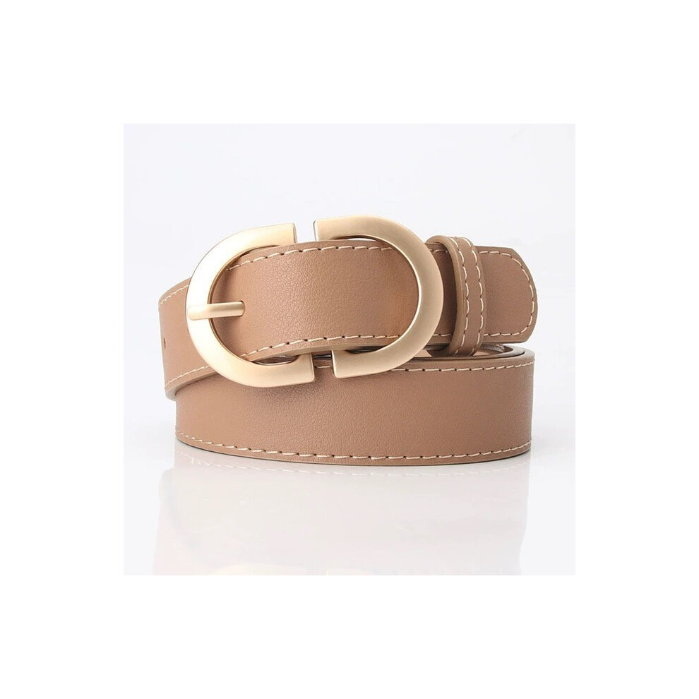 (Beige)Ceinture décontractée en simili cuir mode femme pour rehaussement robe et accessoire chemise