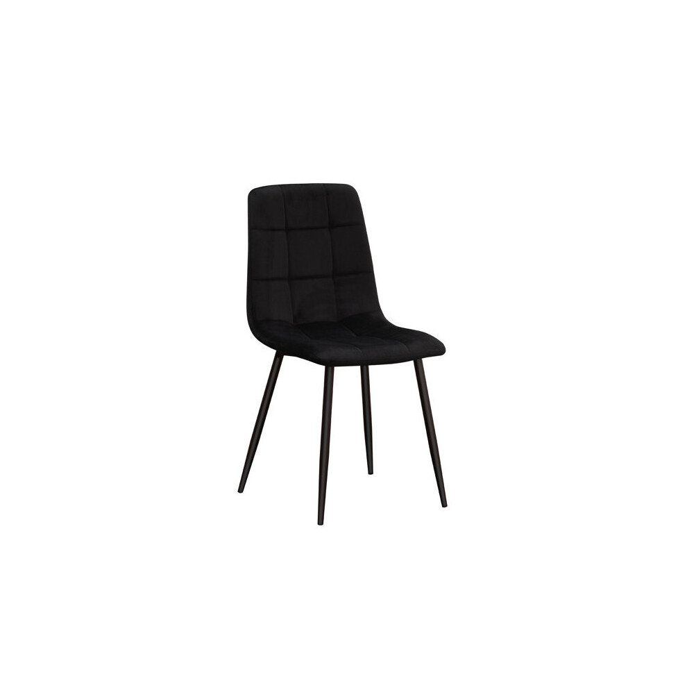 Buttercup Farm Minster Black Chair - Tufted Fabric/Metal - L52 X W44 X H86 Cm