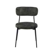Stackable Glenn Dining Chairs (Pack of 2) - Velvet - L52 x W52 x H78 cm - Dark Green